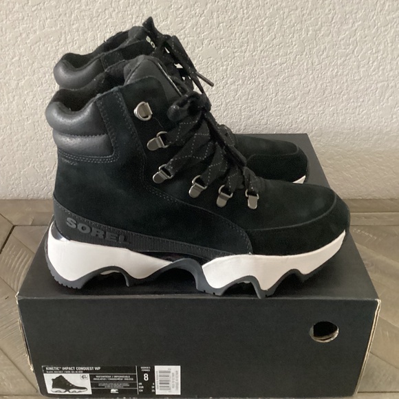 SOREL Women's Kinetic Impact Conquest Waterproof Booties, size 8 - Picture 1 of 8